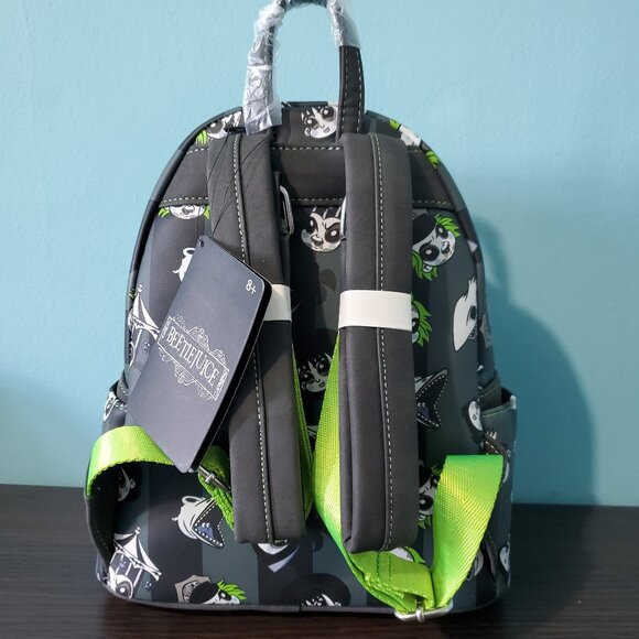 NWT Loungefly Beetlejuice Mini Backpack - Small Shop Exclusive - Picture 3 of 7